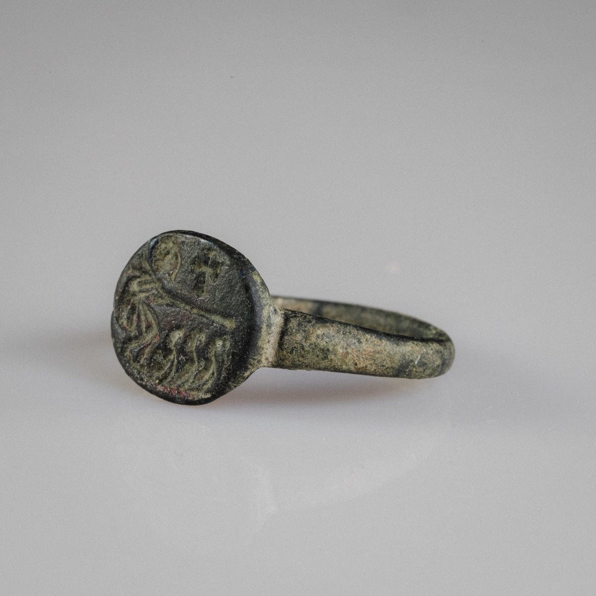 Byzantine Bronze Ring - 'Mikhael' (8th–11th c. CE) EU 67 / US 12