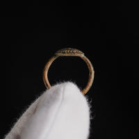 Byzantine bronze ring Theodora side silhouette showing rayed bezel edge