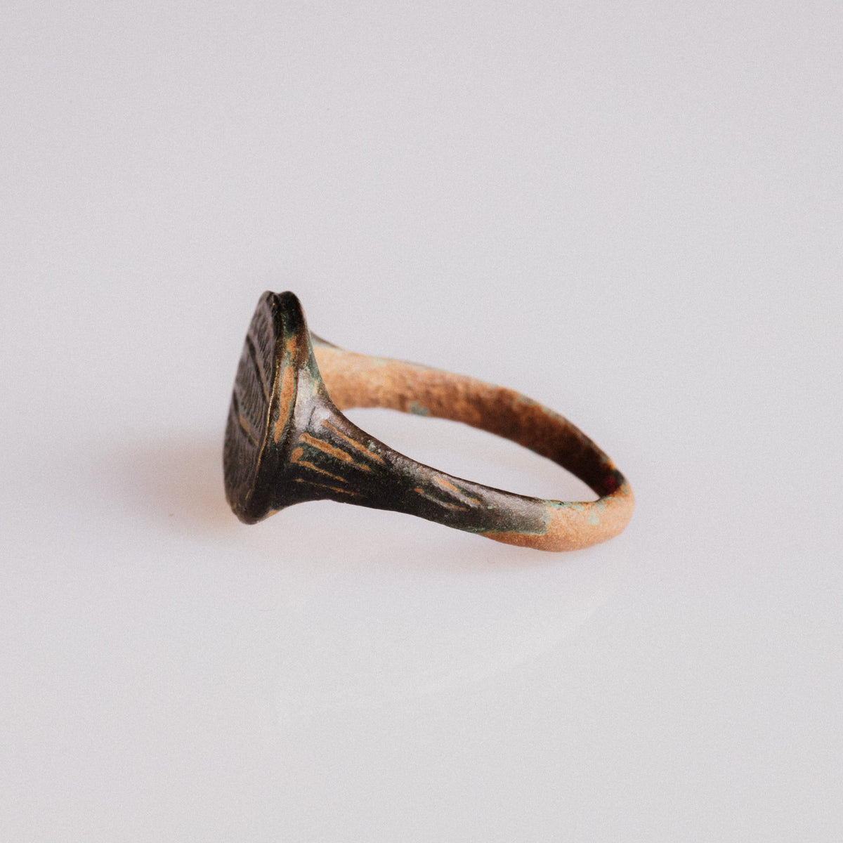 Byzantine Bronze Ring - 'Theodoros' (4th–7th c. CE) EU 49 / US 5