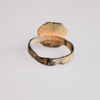 Byzantine bronze ring Theoktistos rear view showing old break in the hoop