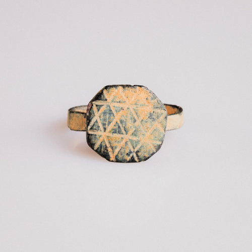 Byzantine Bronze Ring - 'Theoktistos' (7th–13th c. CE) EU 53 / US 6.5