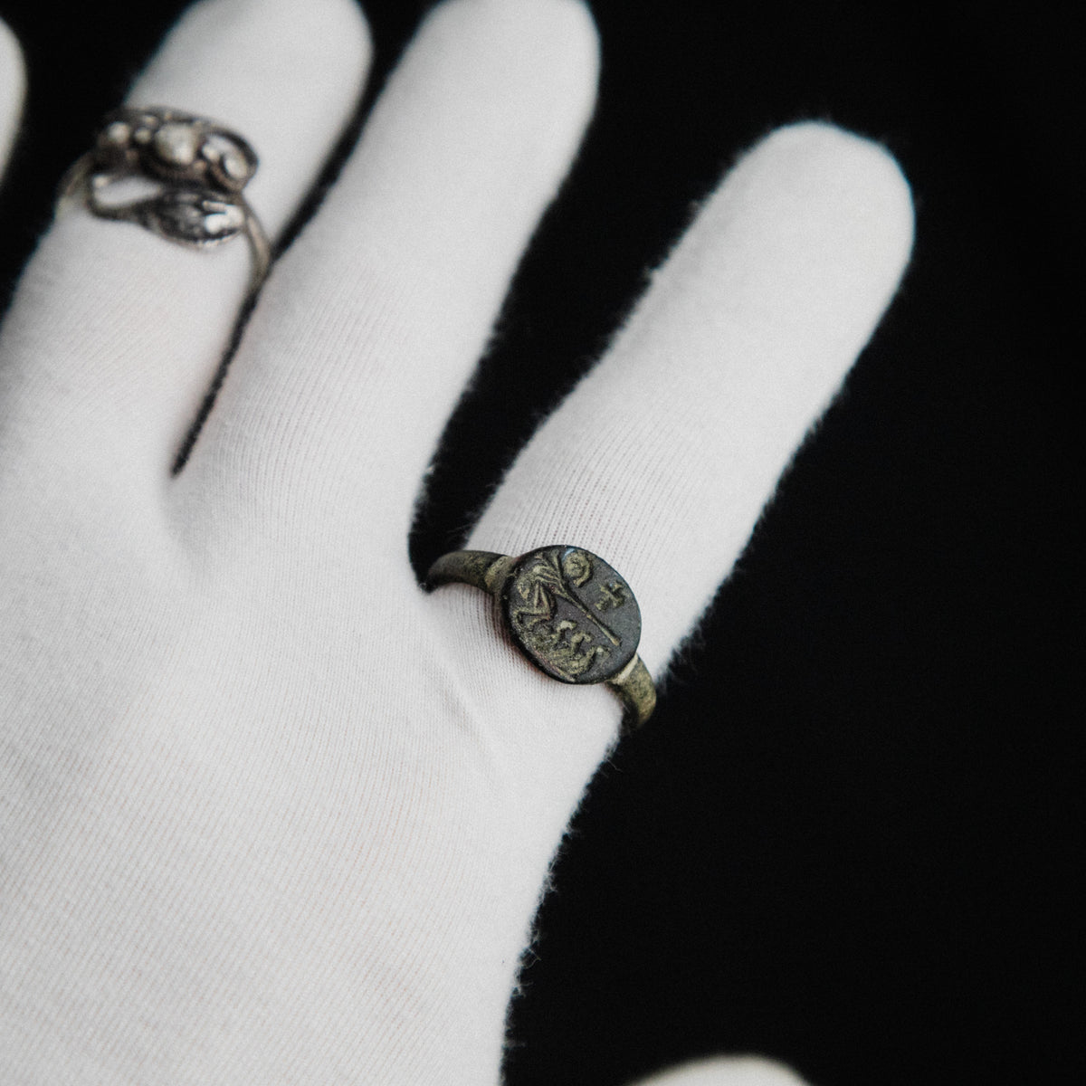 Byzantine Bronze Ring - 'Mikhael' (8th–11th c. CE) EU 67 / US 12