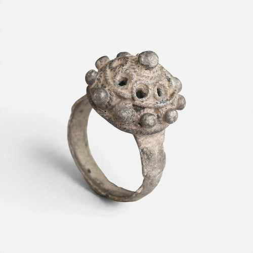 Byzantine Silver Ring - 'Thalios' (ca. 12th–15th c. CE) EU 56 / US 7.75