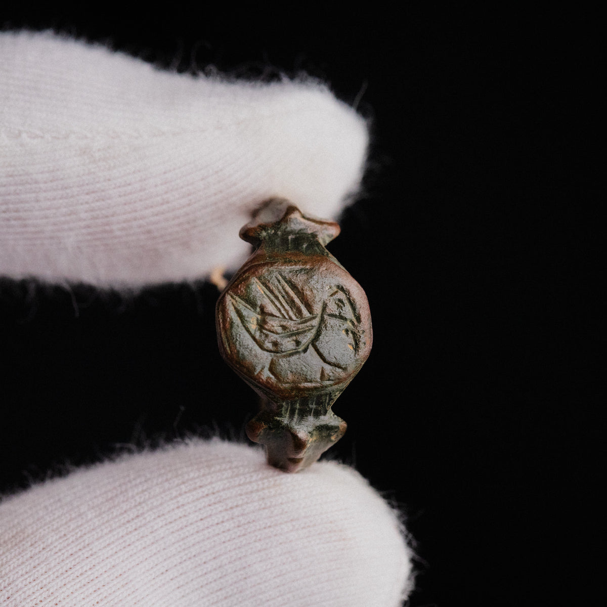 Medieval Bronze Ring - 'Vukasin' (13th–14th c. CE) EU 57 / US 8