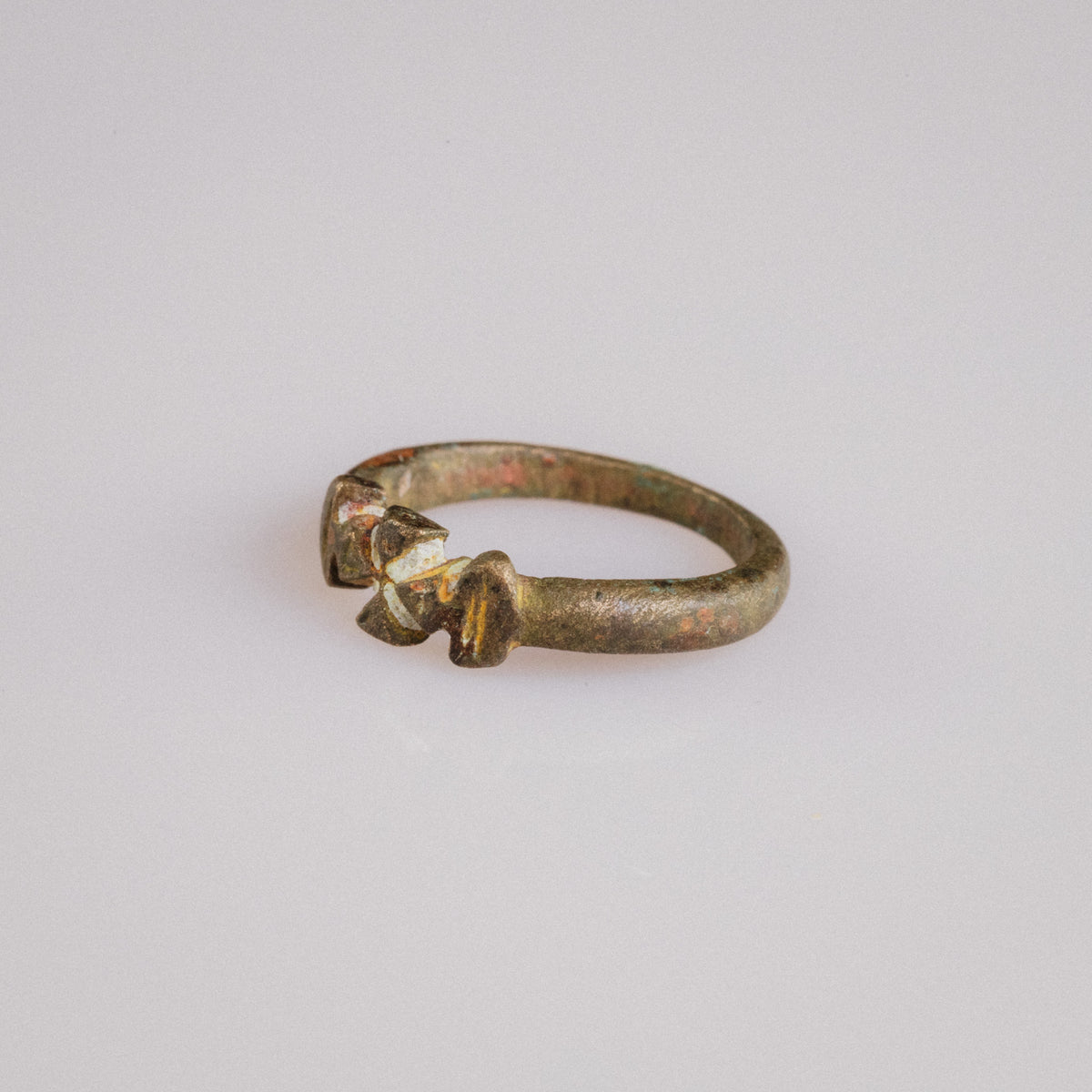 Medieval Bronze Ring - 'Cruciata' (12th–14th c. CE) EU 48 / US 4.5