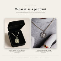 Wear it as a pendant: optional handmade 925 silver chain with four-prong mount