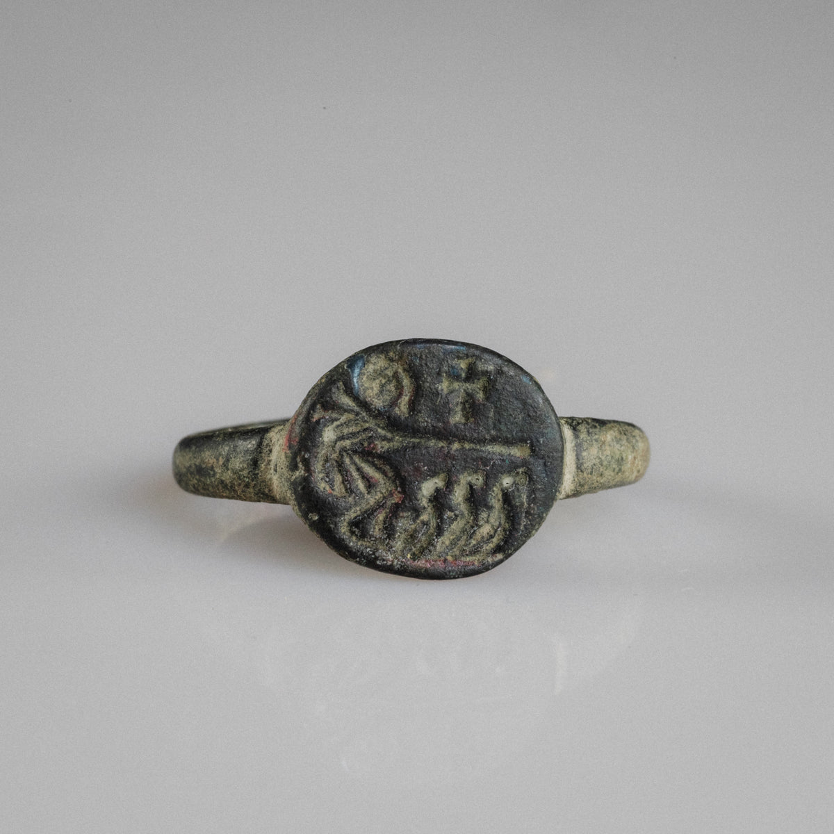 Byzantine Bronze Ring - 'Mikhael' (8th–11th c. CE) EU 67 / US 12
