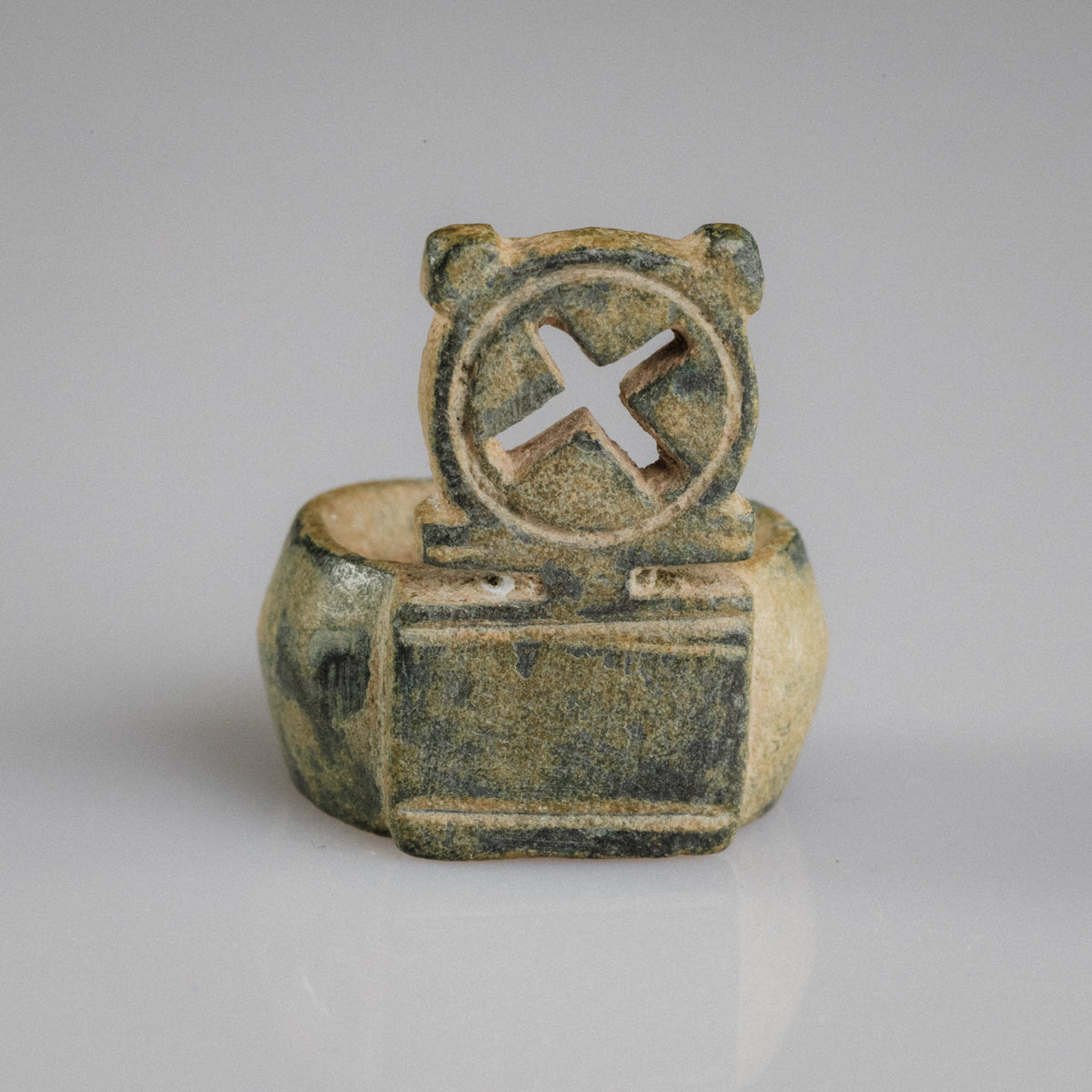 Byzantine Bronze Ring - 'Stavros' (4th–6th c. CE) EU 48 / US 4.5