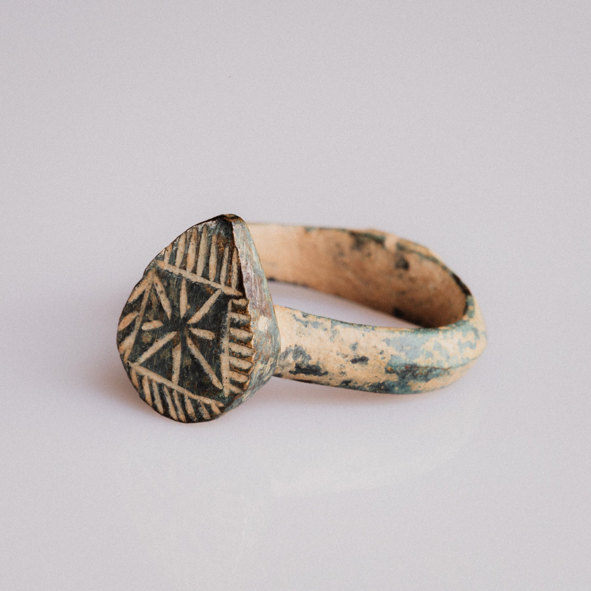 Medieval Bronze Ring - 'Zvezdan' (11th–14th c. CE) EU 56 / US 7.75