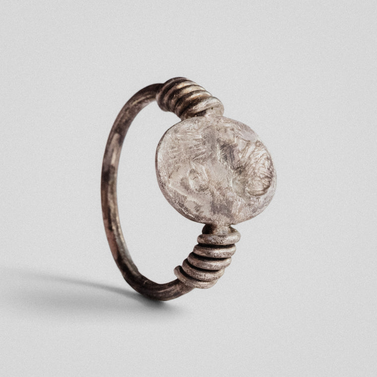 Roman Silver Ring - 'Veneria' (3rd–5th c. CE) EU 57 / US 8