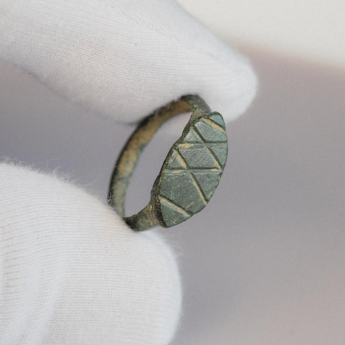Early Medieval Bronze Ring 'Crissella' (4th-9th c. CE) EU 50/US 5.5