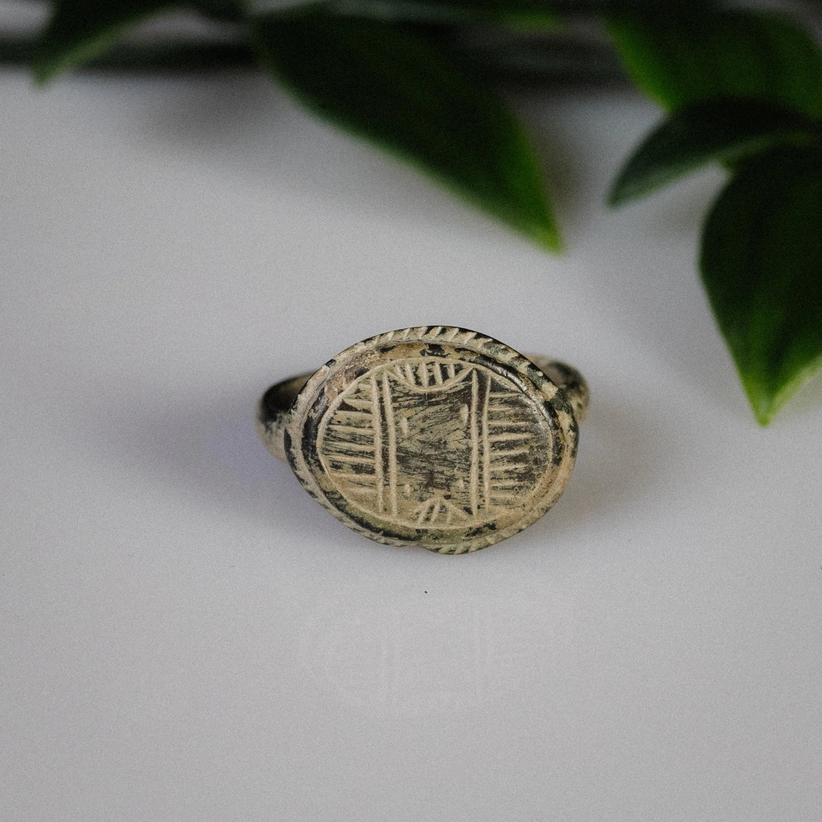 'Aegis' - Early Medieval Bronze Ring  (9th–12th C. CE) EU 51 / US 6 Aurora Antiqua