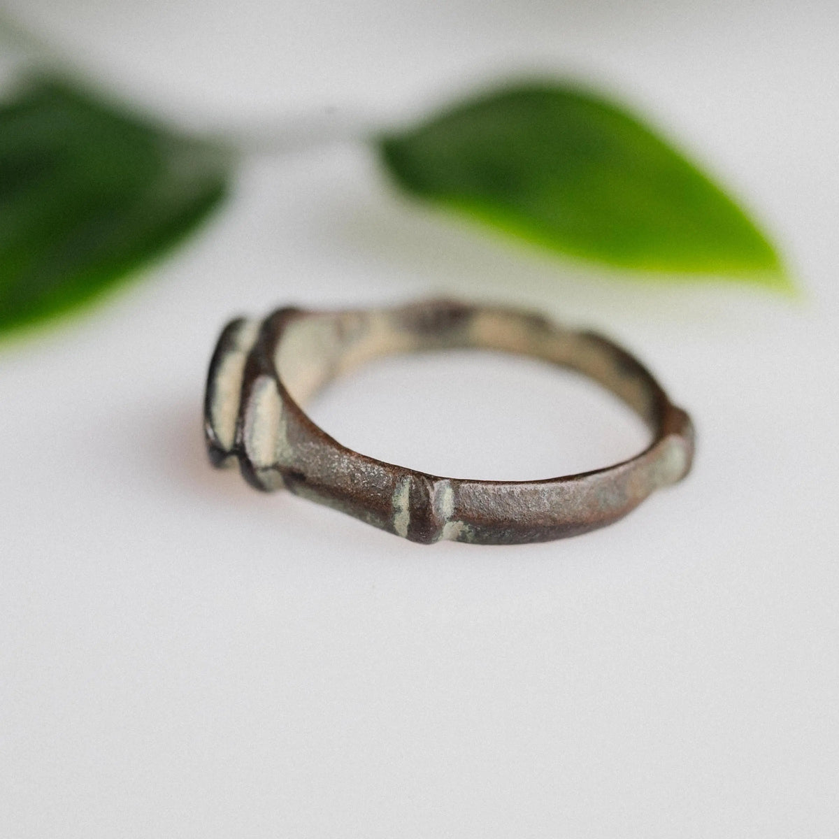 'Cassian' - Medieval Bronze Ring (13th–17th C. CE) EU 54 / US 6.75 Aurora Antiqua