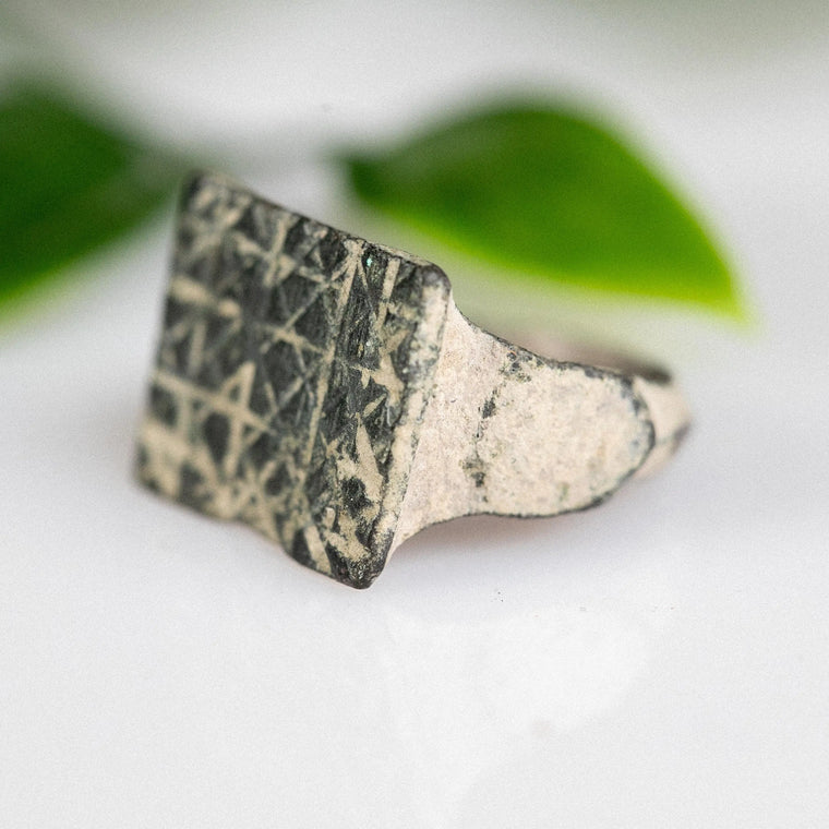 Medieval Bronze Ring 'Remigius' (14th-17th c. CE) EU 57/US 8