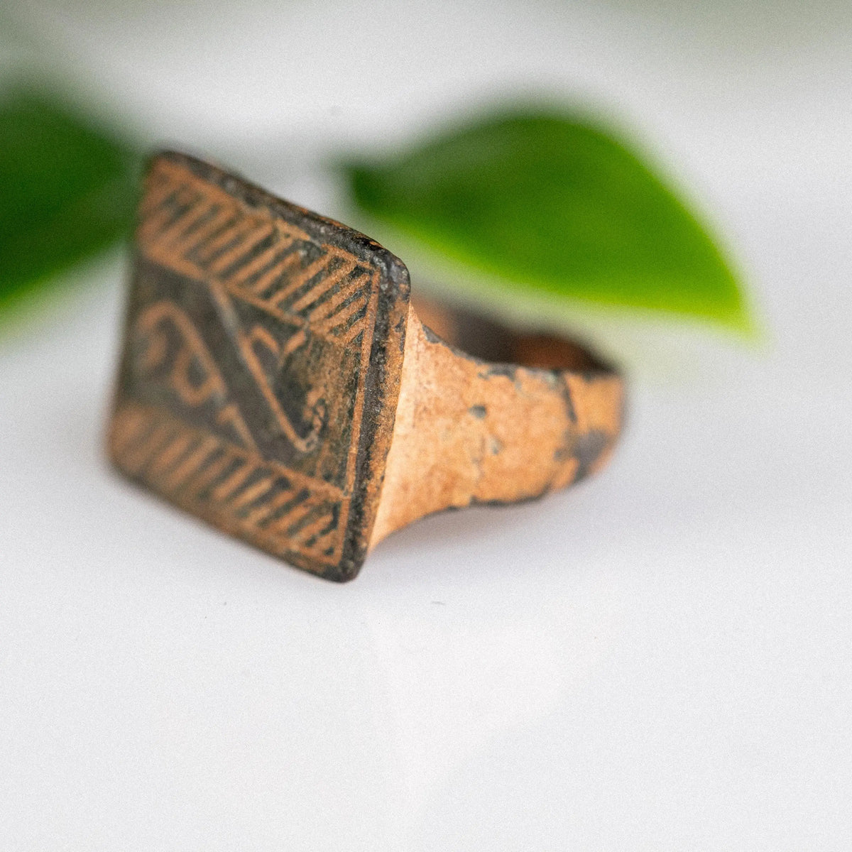 Medieval Bronze Ring 'Seraphis' (14th-17th c. CE) EU 57/US 8