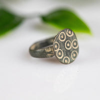 'Celoris' - Medieval Bronze Ring  (12th–16th CE) EU 49 / US 4.75 Aurora Antiqua