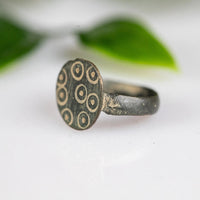 'Celoris' - Medieval Bronze Ring  (12th–16th CE) EU 49 / US 4.75 Aurora Antiqua