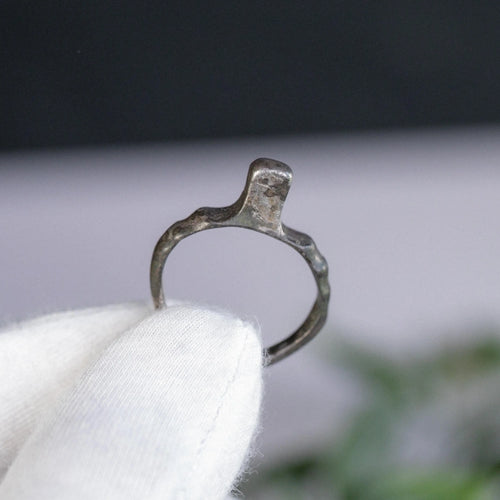 Medieval Silver Ring 'Alexios' (12th-15th c. CE) EU 58/US 8.5