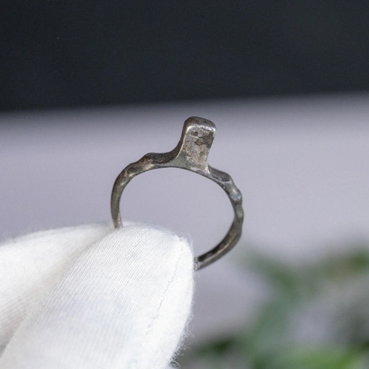 Medieval Silver Ring 'Alexios' (12th-15th c. CE) EU 58/US 8.5
