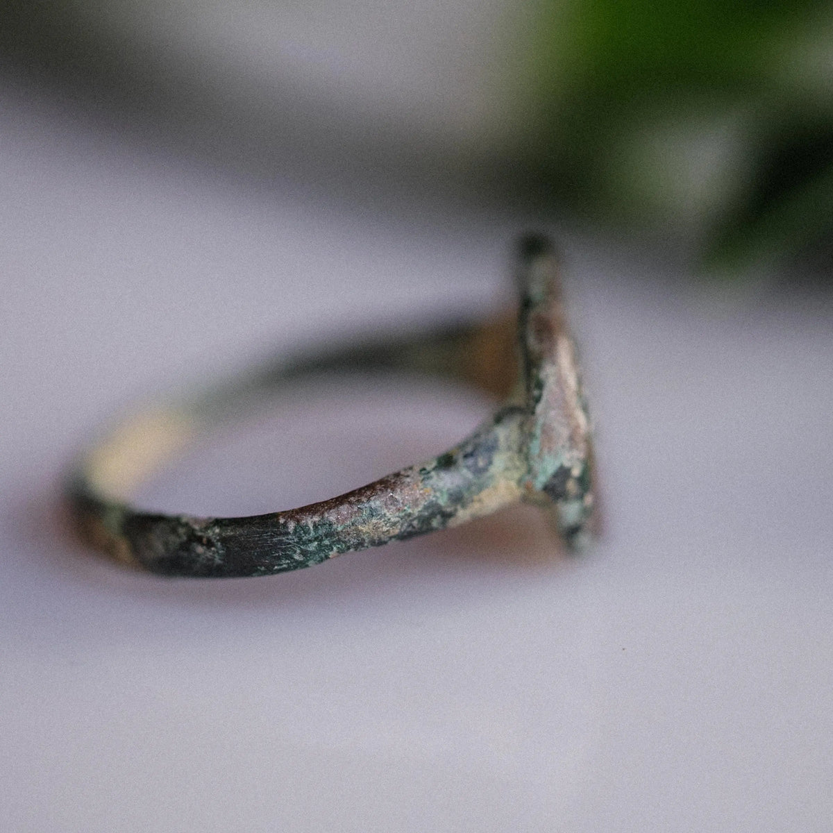 Medieval Bronze Ring 'Vernax' (9th-12th c. CE) EU 49/US 5