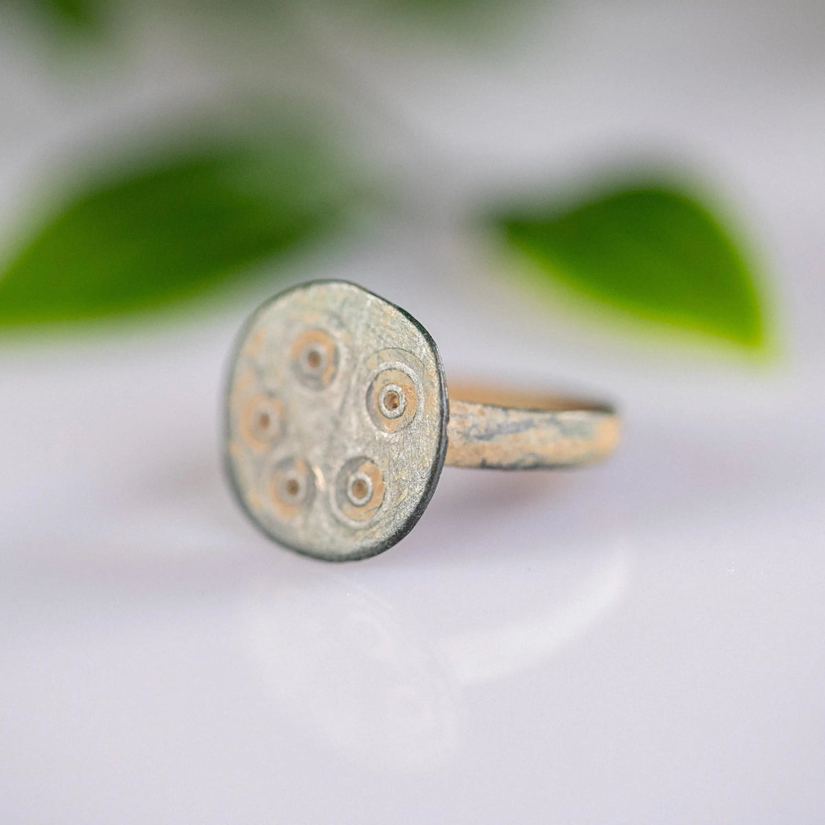 ‘Sigillo’ - Medieval Bronze Seal Ring  (12th–14th C. CE) EU 52 / US 6 Aurora Antiqua