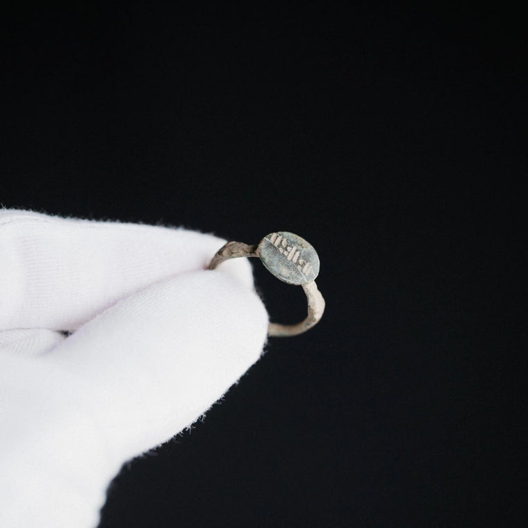 Roman Bronze Seal Ring 'Aemilius' (1st-4th c. CE) EU 56/US 7.75