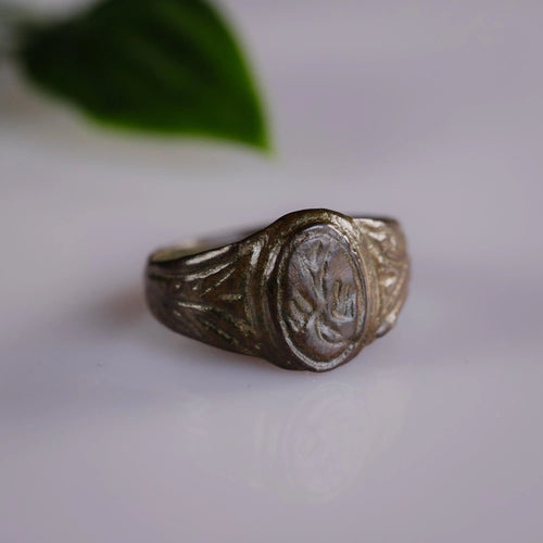 Post-Medieval Bronze Ring 'Columba' (17th-19th c. CE) EU 52/US 6