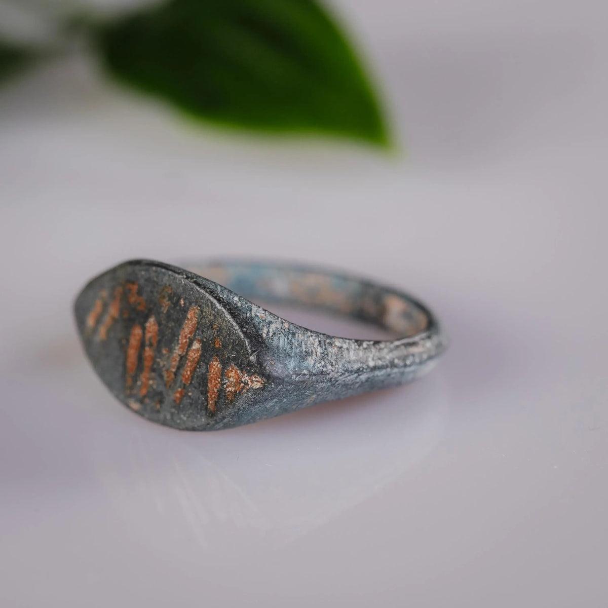 “Navicula” - Roman Bronze Ring (2nd–4th C. CE)  EU 55 / US 7.5 Aurora Antiqua
