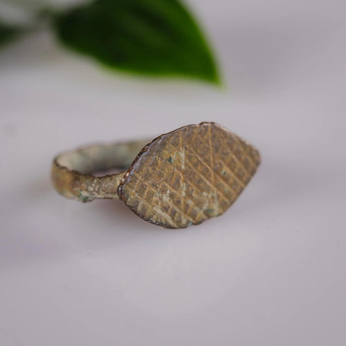 Late Roman Bronze Ring 'Ferreus' (3rd-9th c. CE) EU 53/US 6.5