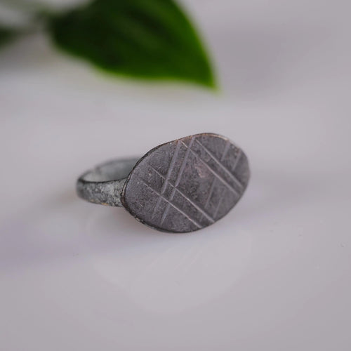 Late Roman Bronze Ring 'Rhombus' (3rd-5th c. CE) EU 47/US 4.25