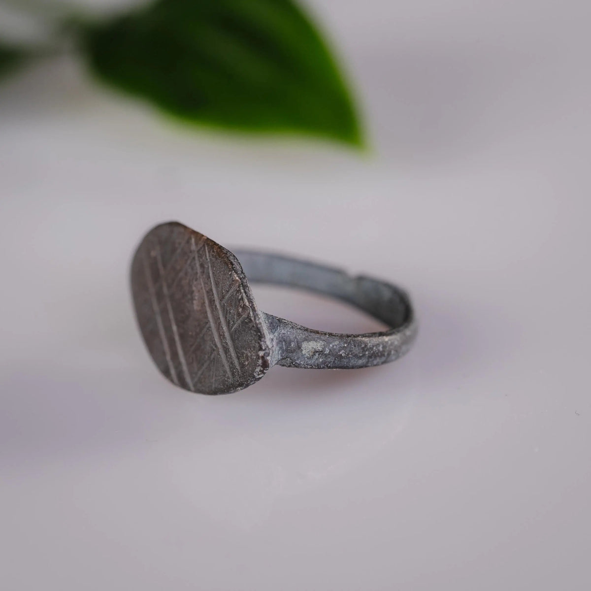 'Rhombus' - Late Roman Bronze Ring (3rd–5th C. CE) EU 47 / US 4 Aurora Antiqua