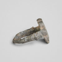 Interior profile of medieval bronze ring Rosalind showing thin hoop and bezel underside