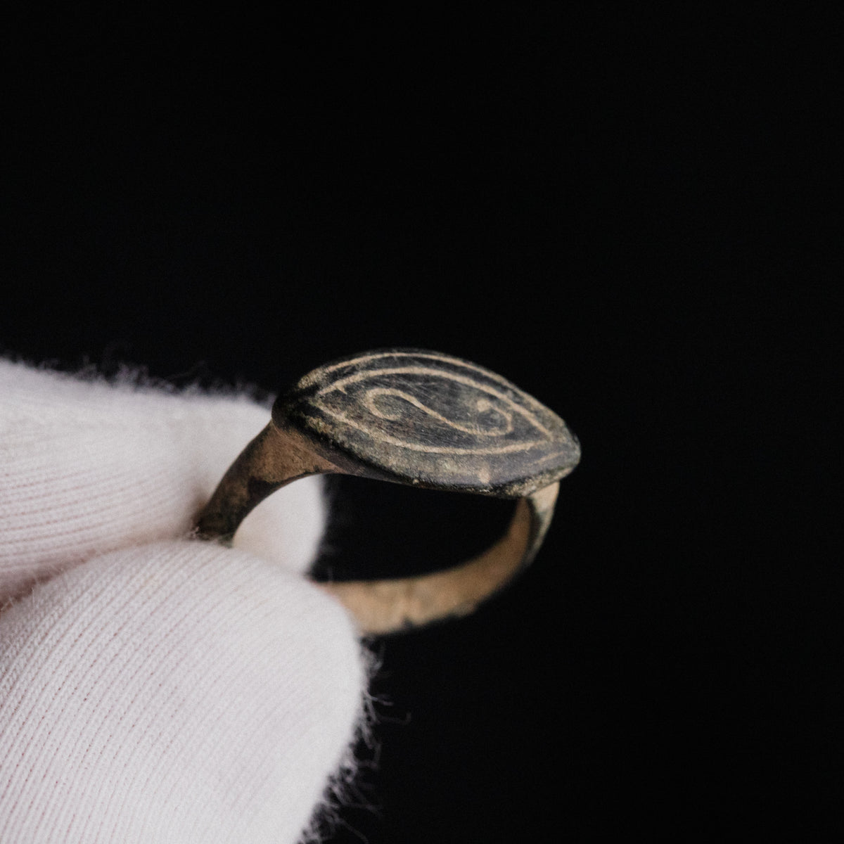 Medieval Bronze Ring - 'Radulf' (12th–15th c. CE) EU 54 / US 6.75