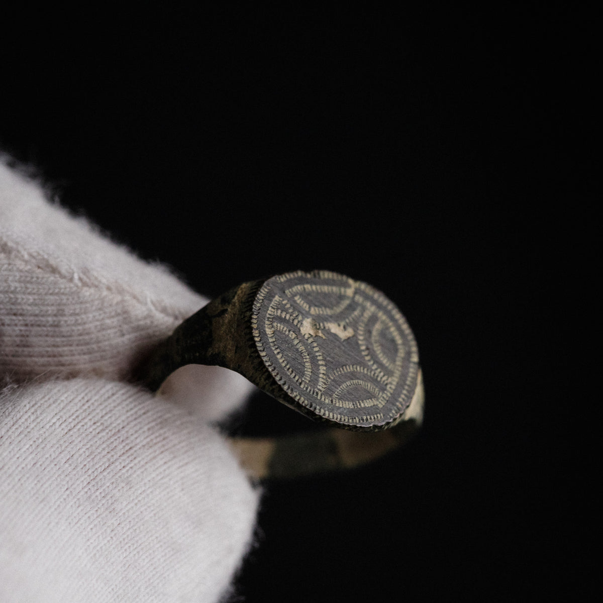 Medieval Bronze Ring - 'Vitalya' (10th–13th c. CE) EU 51 / US 5.75