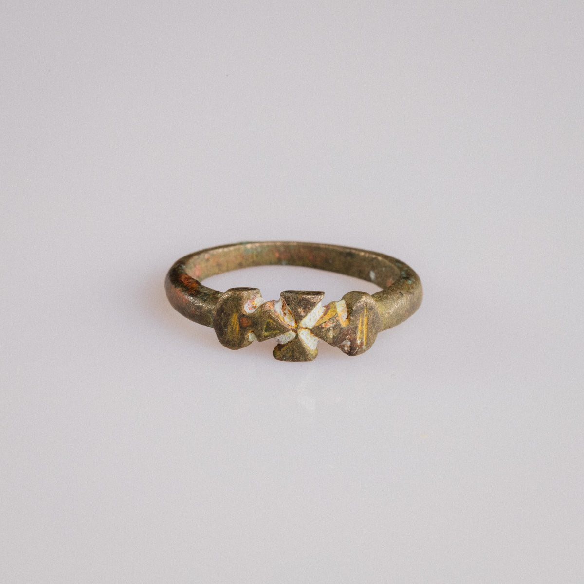 Medieval Bronze Ring - 'Cruciata' (12th–14th c. CE) EU 48 / US 4.5