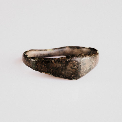 Medieval Bronze Ring - 'Alderic' (12th–15th c. CE) EU 64 / US 10.75
