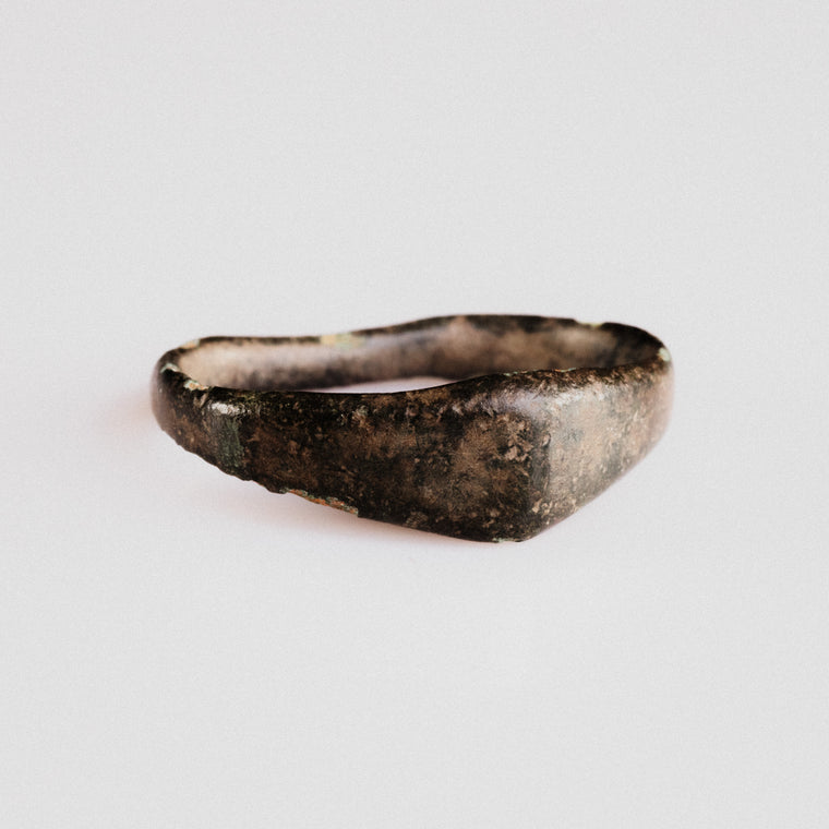 Medieval Bronze Ring - 'Alderic' (12th–15th c. CE) EU 64 / US 10.75