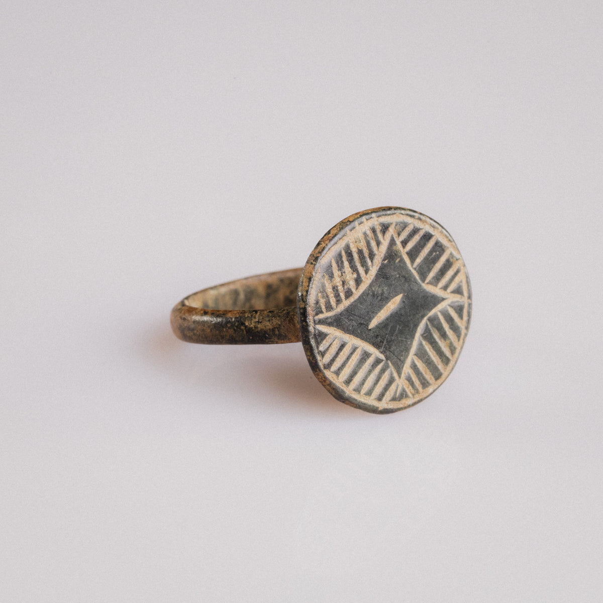 Medieval Bronze Ring - 'Aldric' (10th–12th c. CE) EU 58 / US 8.5