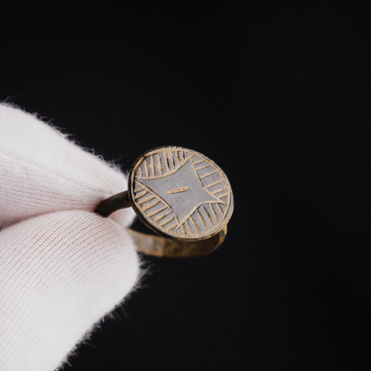 Medieval Bronze Ring - 'Aldric' (10th–12th c. CE) EU 58 / US 8.5