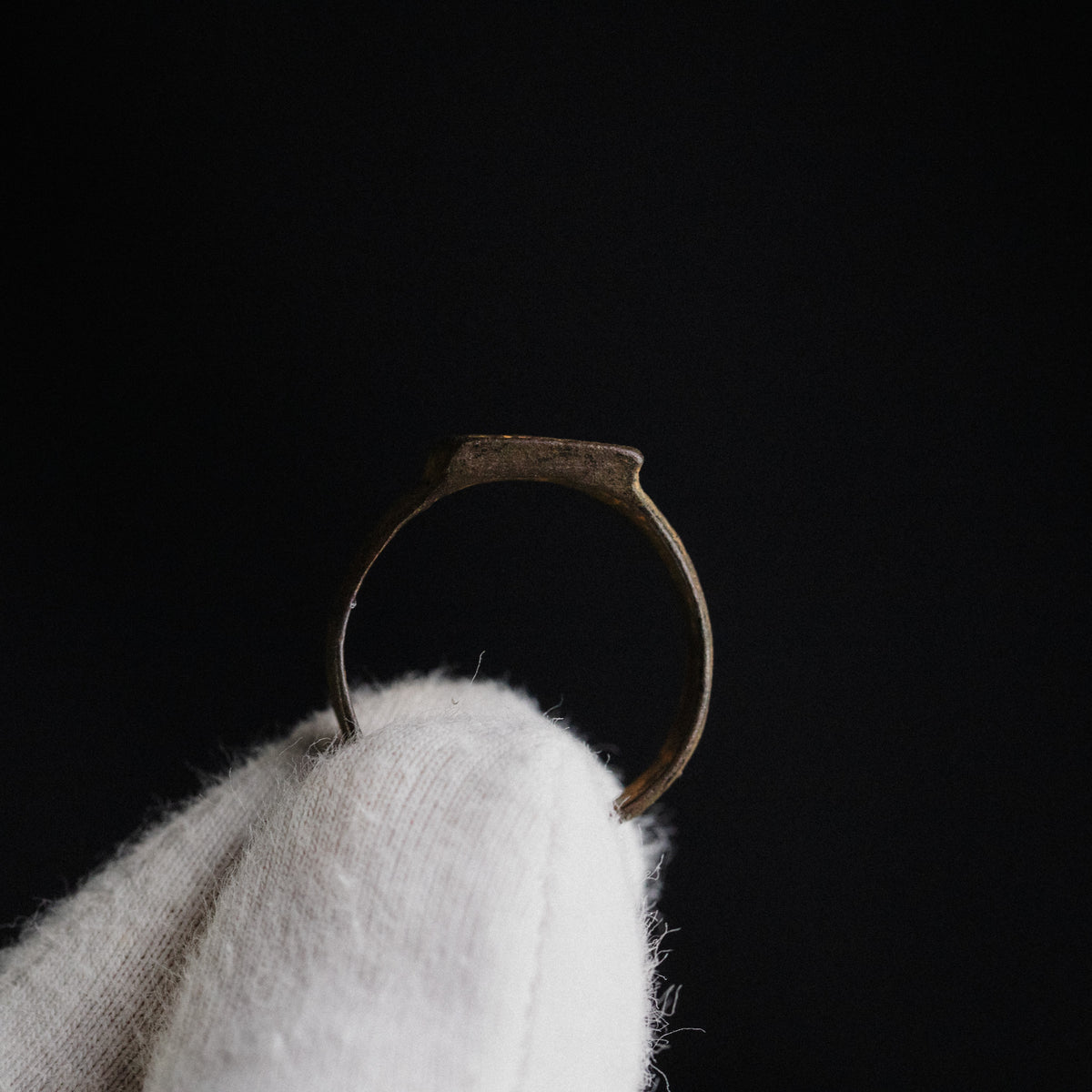 Medieval Bronze Ring - 'Wulfric' (13th–15th c. CE) EU 58 / US 8.5