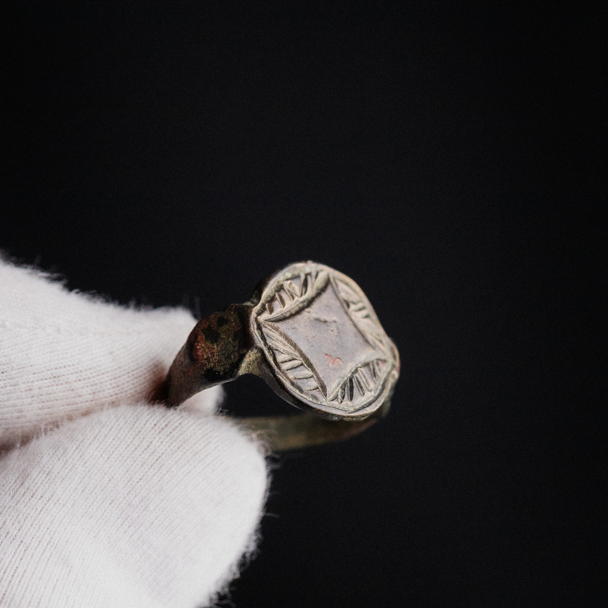 Medieval Bronze Ring - 'Aldwyn' (13th–15th c. CE) EU 55 / US 7.25