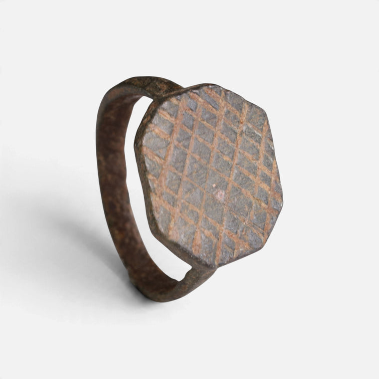 Medieval Bronze Ring - 'Anselm' (10th–14th c. CE) EU 55 / US 7.25