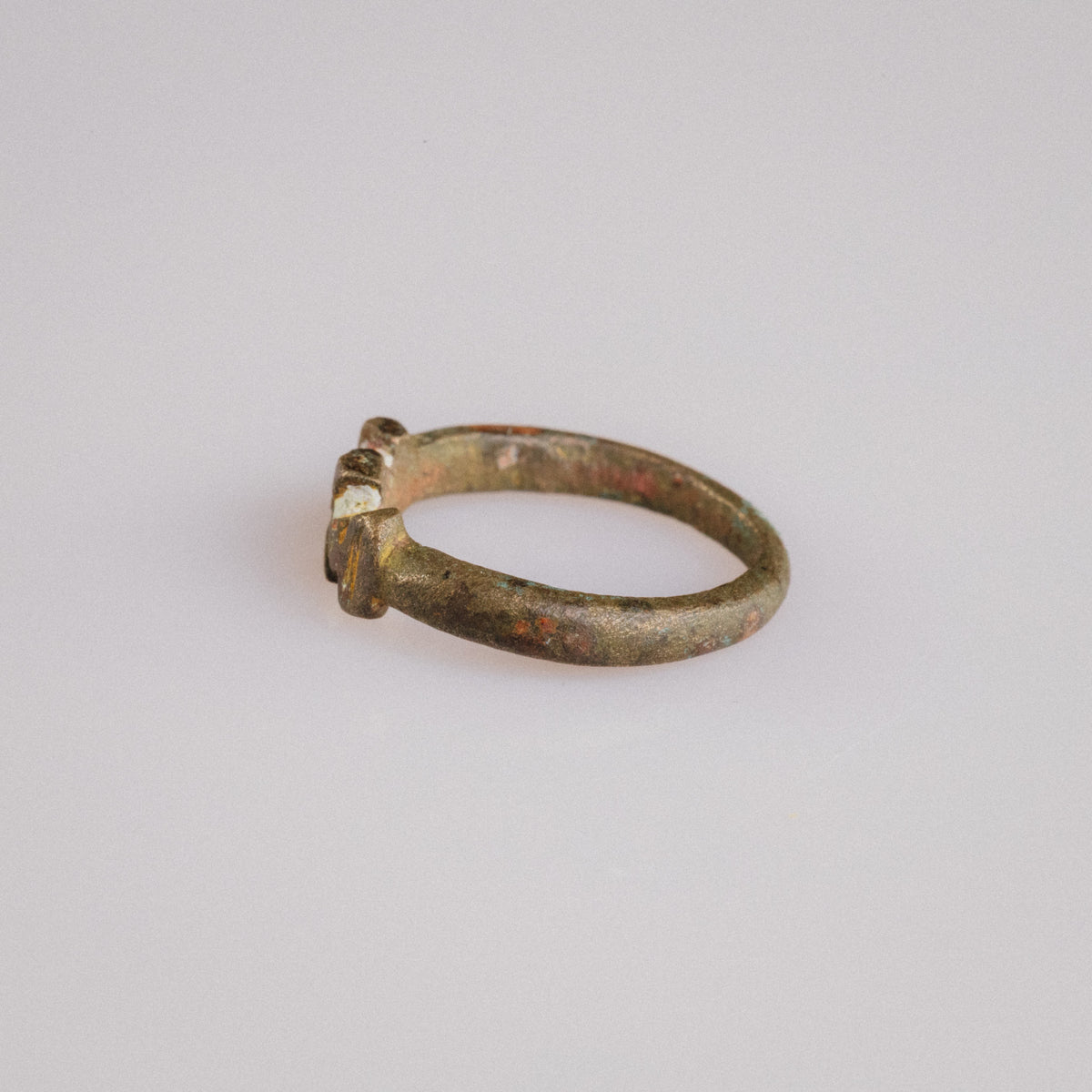 Medieval Bronze Ring - 'Cruciata' (12th–14th c. CE) EU 48 / US 4.5