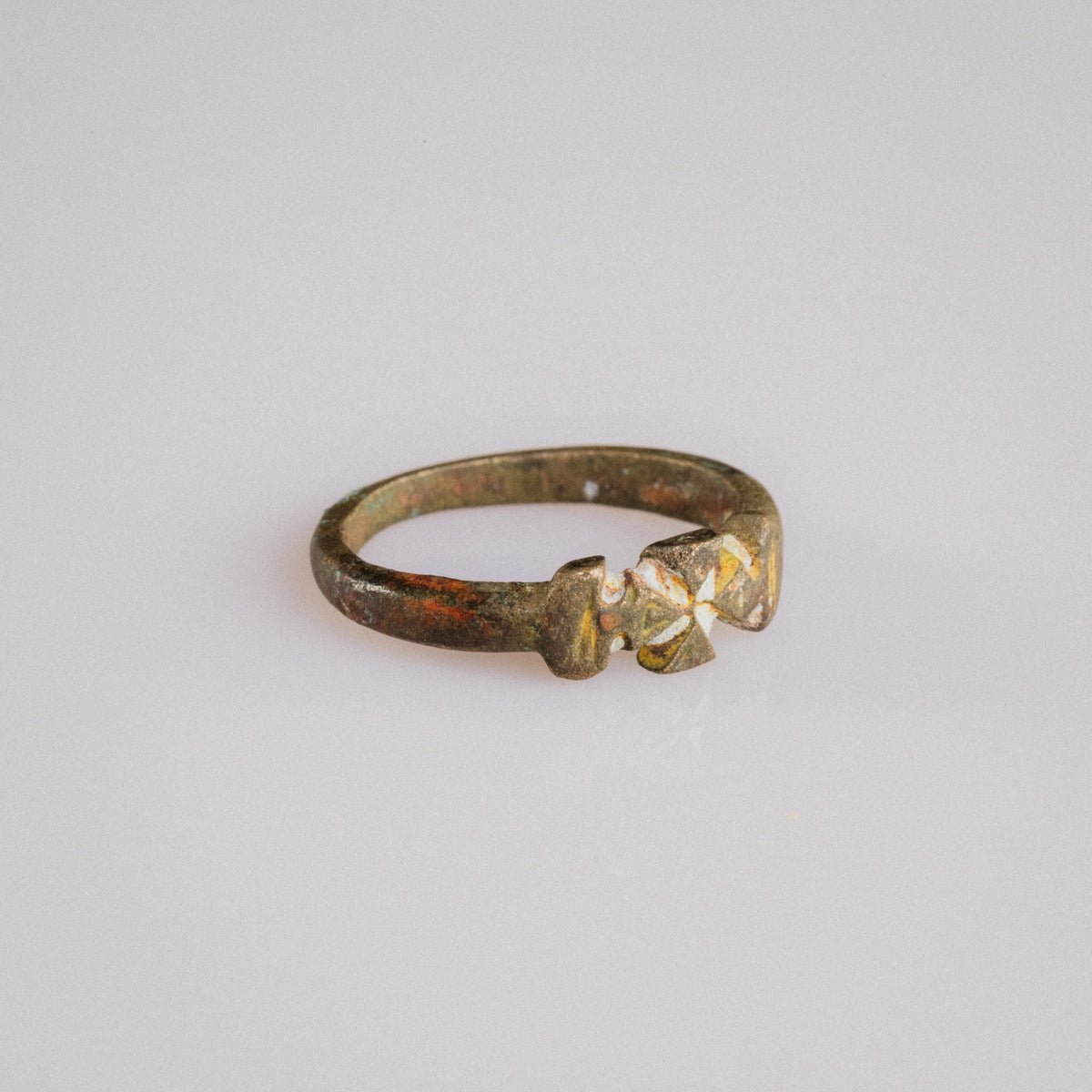 Medieval Bronze Ring - 'Cruciata' (12th–14th c. CE) EU 48 / US 4.5