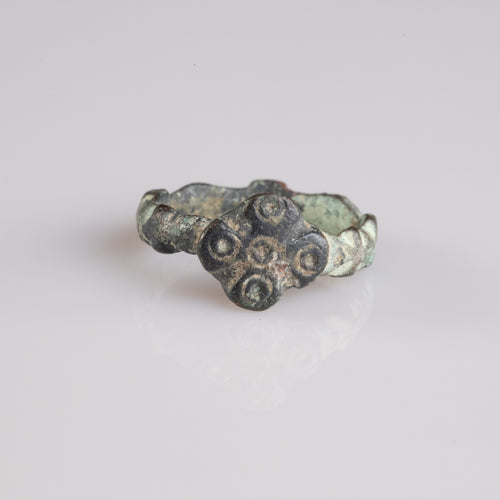 Medieval Bronze Ring - 'Quintus' (11th–14th c. CE) EU 53 / US 6.5