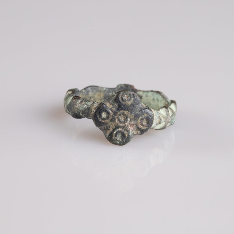 Medieval Bronze Ring - 'Quintus' (11th–14th c. CE) EU 53 / US 6.5