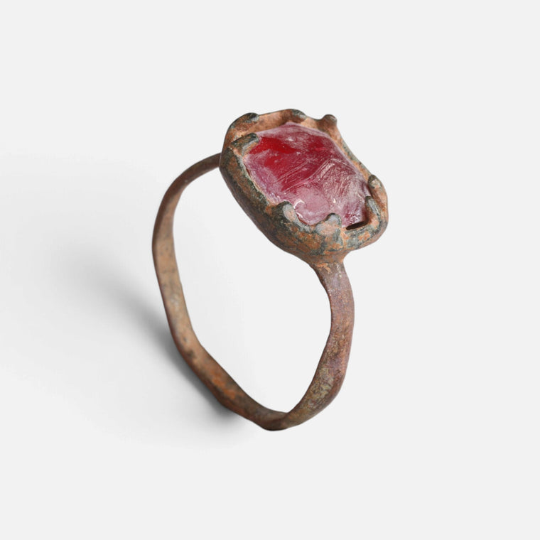 Medieval Bronze Ring - 'Rutheris' (14th–16th c. CE) EU 49 / US 5