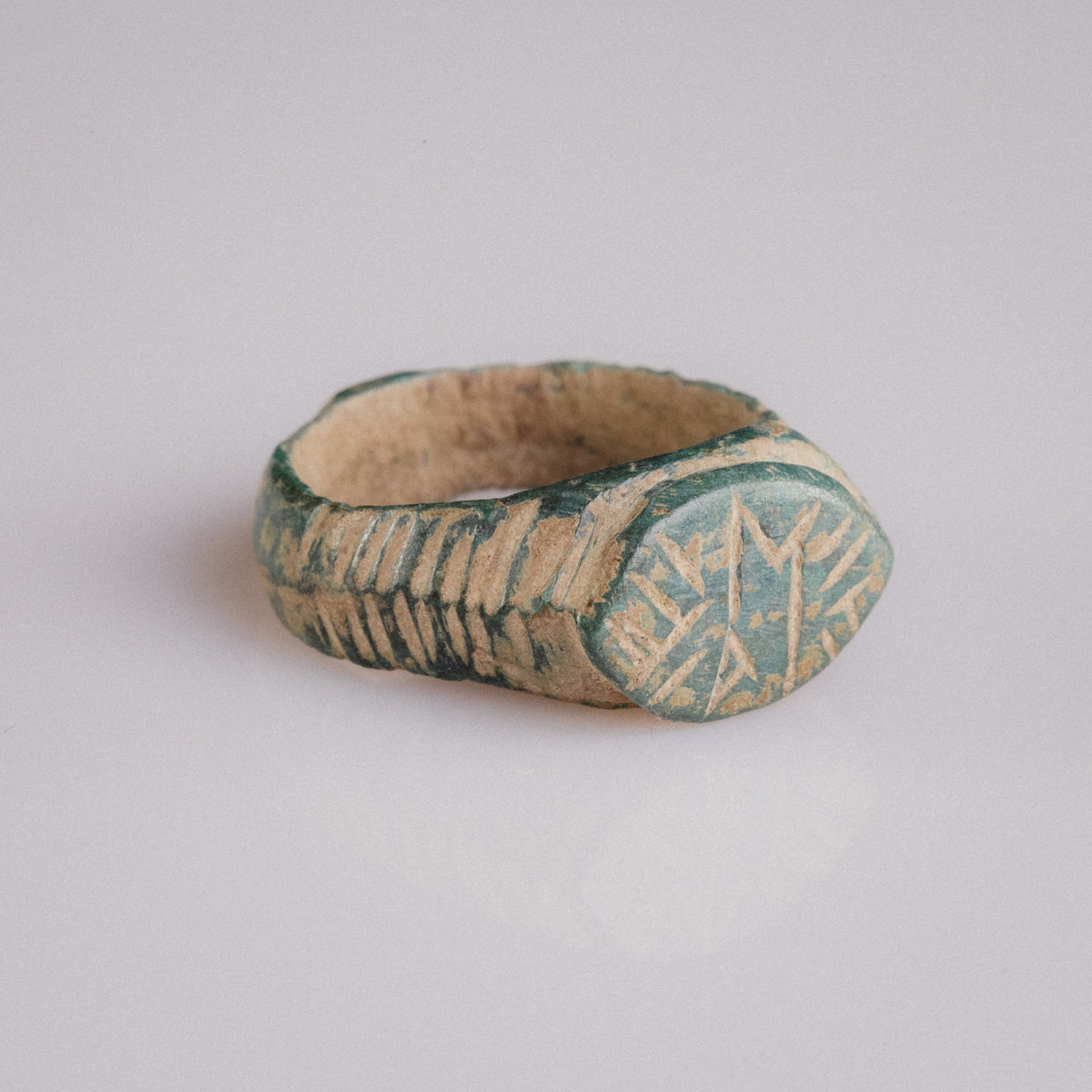 Medieval Bronze Ring - 'Tamgar' (10th–13th c. CE) EU 55 / US 7.25