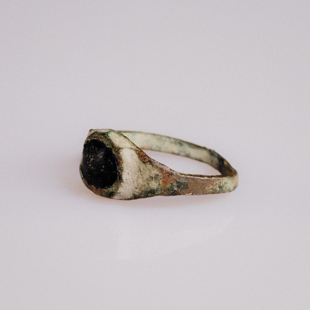 Medieval Bronze Ring - 'Vespertin' (13th–15th c. CE) EU 57 / US 8