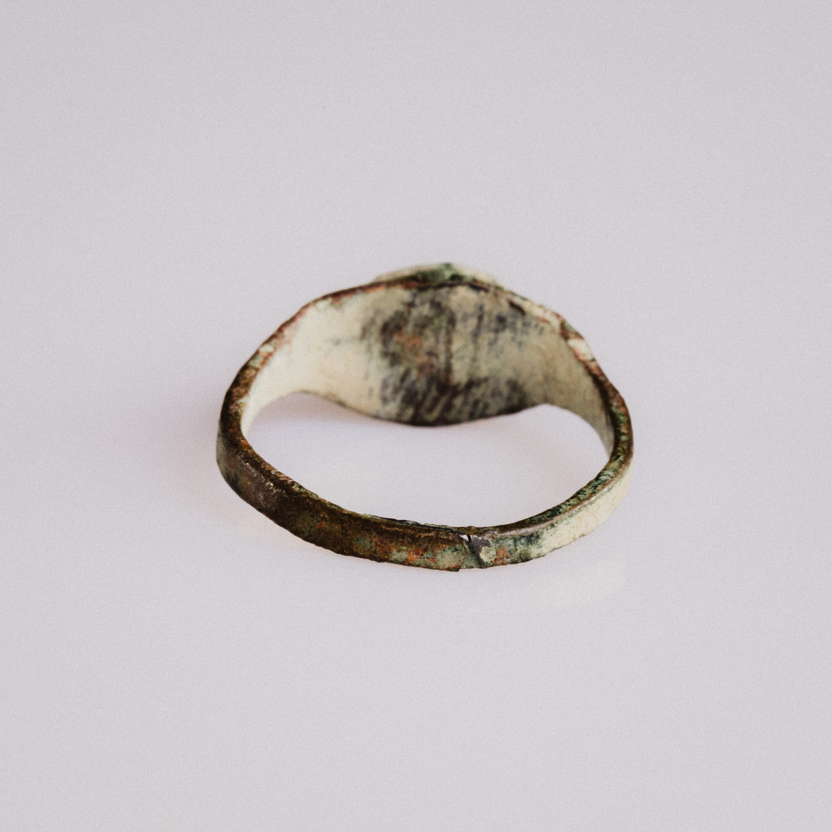 Medieval Bronze Ring - 'Vespertin' (13th–15th c. CE) EU 57 / US 8